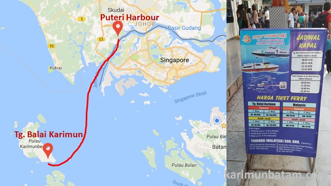 Jadwal Kapal Ferry Tanjung Balai Karimun ke puteri habour